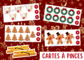 Cartes à pinces - Noël