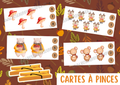 Cartes à pinces - Automne