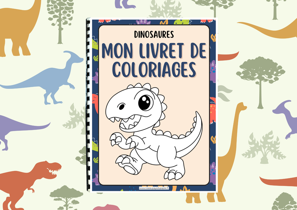 Livret de 30 coloriages - Dinosaures