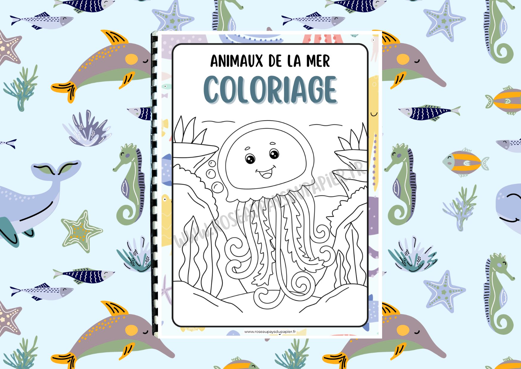 Livret de 30 coloriages - Animaux de la mer