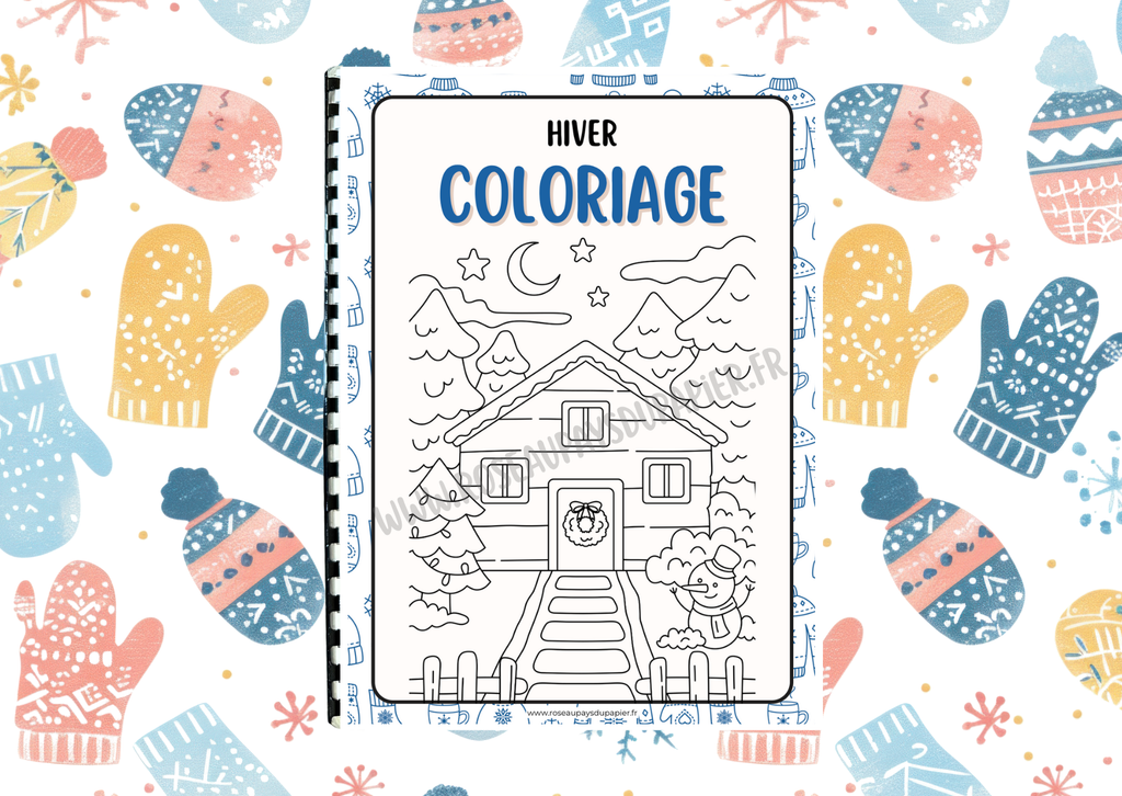 Livret de 30 coloriages - Hiver